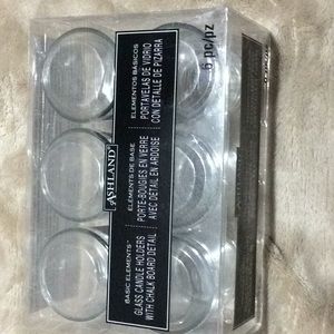 2, $10, 3/$15, 4/$18, 5/$20  Set of 6 glass candle holders